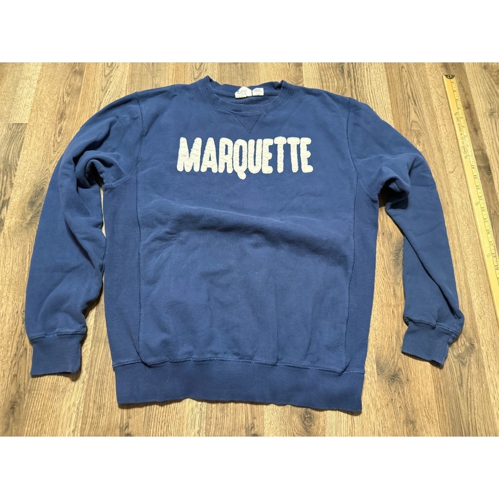 Blue 84 Sweater Women's Size Medium, Blue White, Crewneck, Marquette, Pullover